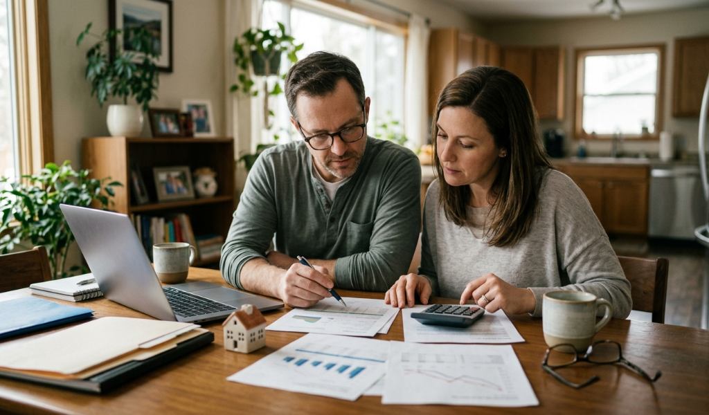 Calculator displaying auto refinance fees and break-even months