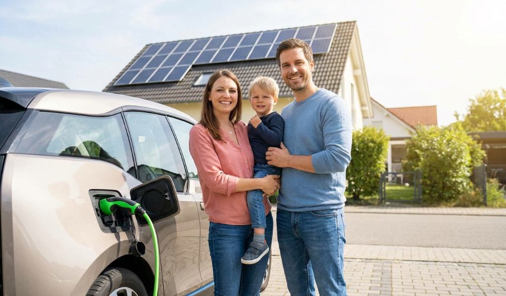 Calendar with late December circled next to an electric car key