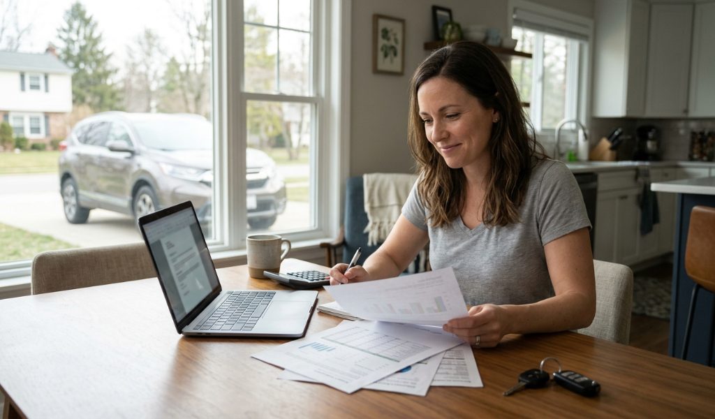 Reviewing car loan refinancing terms and interest rates