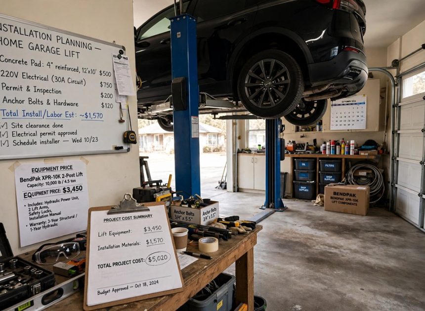 How Much Does a Home Garage Car Lift Cost? Equipment and Installation Expenses