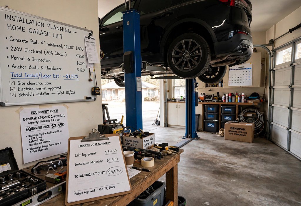 How Much Does a Home Garage Car Lift Cost? Equipment and Installation Expenses