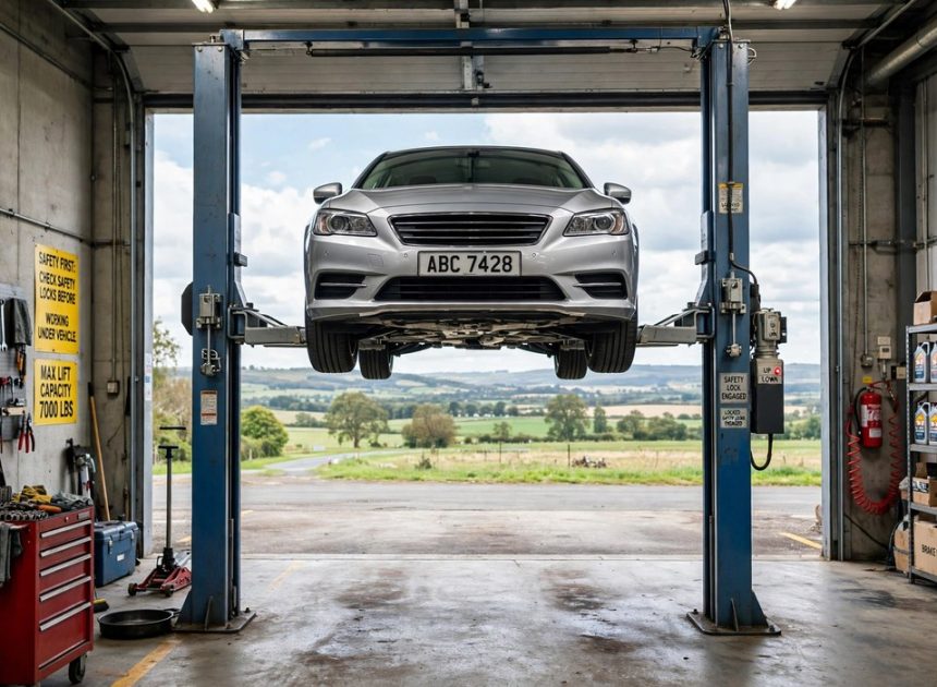 Garage Car Lift Safety: Weight Ratings, Concrete Thickness, and Inspection Tips