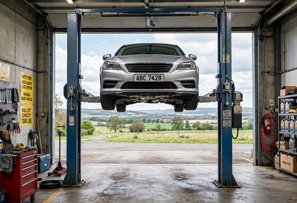 Garage Car Lift Safety: Weight Ratings, Concrete Thickness, and Inspection Tips